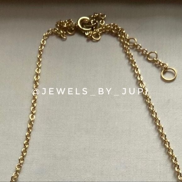 Handmade Upcycled Brown Plexiglass Beads Gold Plated Chain Necklace - Picture 5 of 5